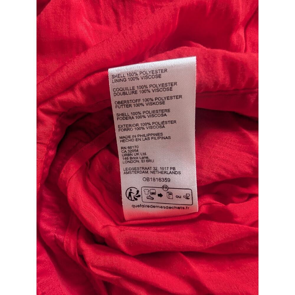 NWT By Anthropologie Plisse Pleated Open Back Halter Jumpsuit Size 12 Red MD455 - Picture 10 of 10